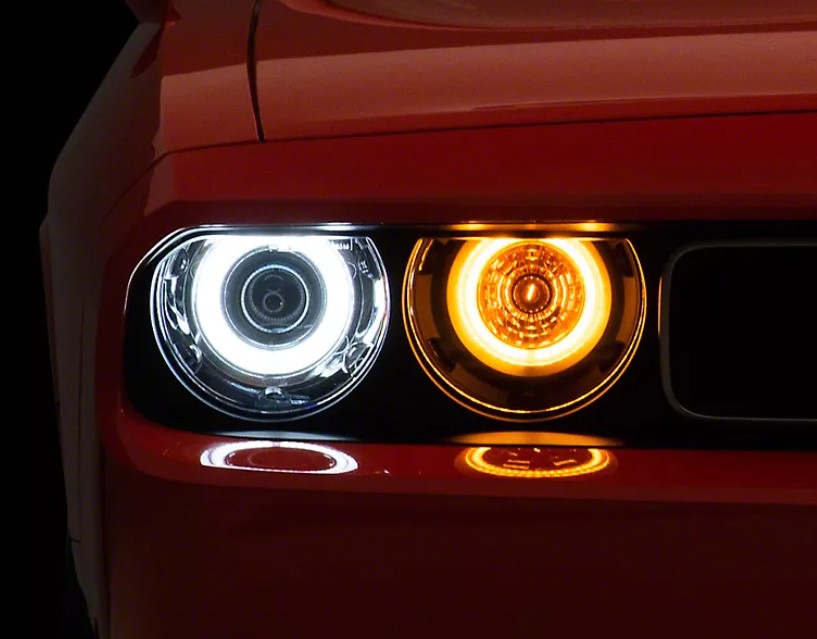 Raxiom Halo LED headlights Dodge Challenger 08-14